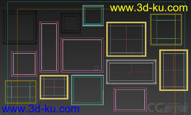 墙壁相框 挂件模型的图片1