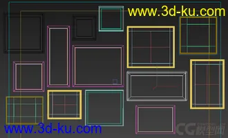 墙壁相框 挂件模型的图片