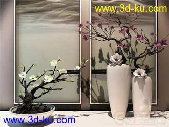 花 装饰摆设模型的图片