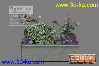 精选十三套低面花坛模型免费分享。的图片