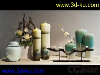 花瓶装饰摆设模型的图片