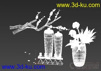 芦荟 花瓶 蜡烛装饰摆设模型的图片
