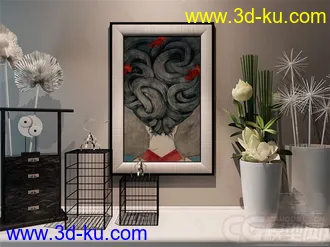 笼子 盆栽 画 装饰摆设模型的图片