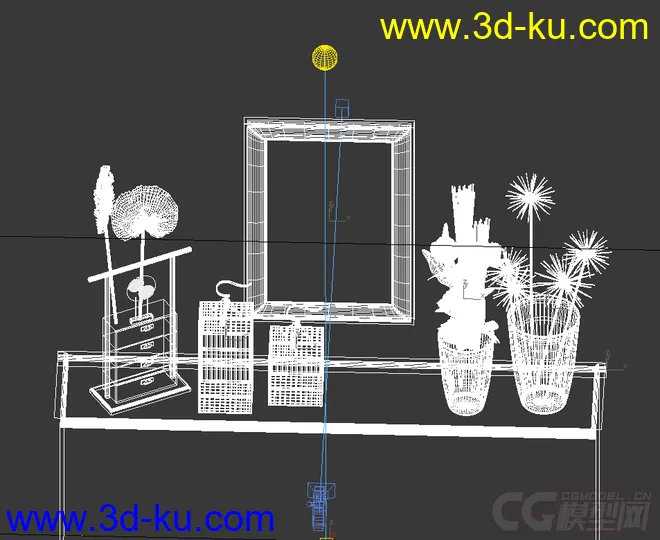 笼子 盆栽 画 装饰摆设模型的图片1