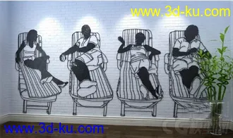 墙壁壁画装饰模型的图片