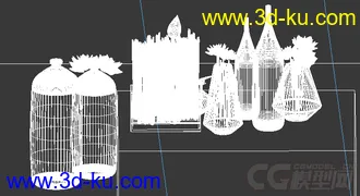 花瓶 植物 装饰摆设模型的图片