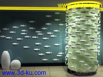 鱼儿 墙壁装饰摆设模型的图片