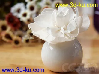 一盆花装饰摆设模型的图片
