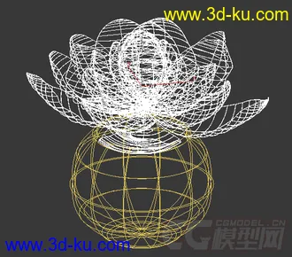 一盆花装饰摆设模型的图片