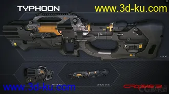 3D打印模型孤岛危机枪械  枪械高模  台风——typhoon的图片
