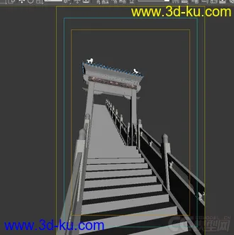 3D打印模型牌坊，天门，石阶的图片