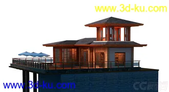 3D打印模型别墅木屋的图片