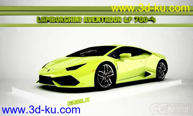 The Aventador LP 700-4 (OBJ-MAX-FBX)模型的图片1