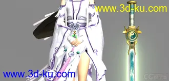 3D打印模型九阴真经古墓派掌门，max和OBJ格式的图片