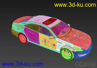 3D打印模型汽车内部结构，发动机，座椅MAX下载的图片