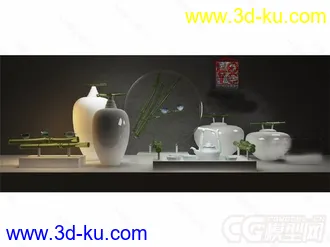 花瓶装饰摆设模型的图片