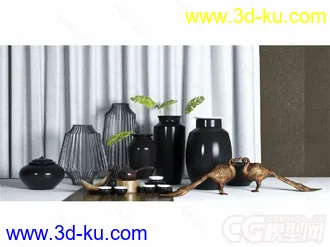 花瓶 罐子 装饰摆设模型的图片