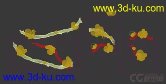 桃花装饰品模型的图片