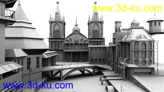 3D打印模型一个完整的场景。.的图片