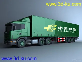 3D打印模型邮政运输车的图片