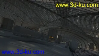 3D打印模型影视级火车站 站台 高铁站台 （渲染的低质量图）的图片