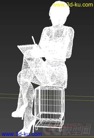 一个坐着的欧洲女人模型的图片