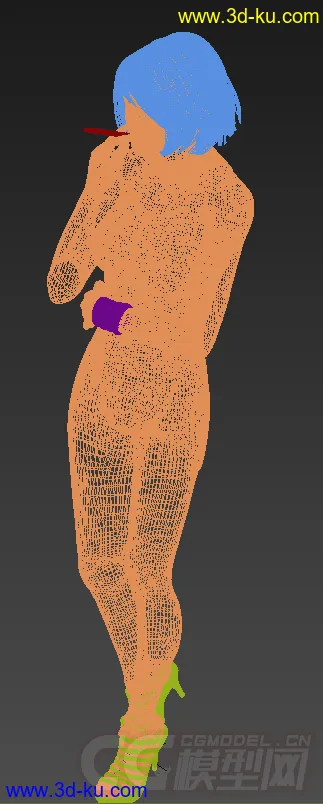 一个抽烟的女人模型的图片