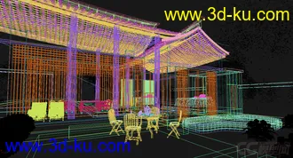 3D打印模型古建庭院的图片