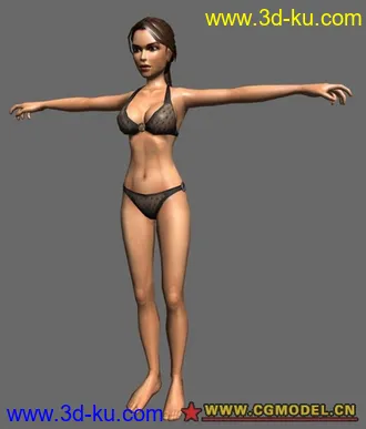 美女3D模型的图片