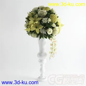 一盆花 装饰摆设模型的图片