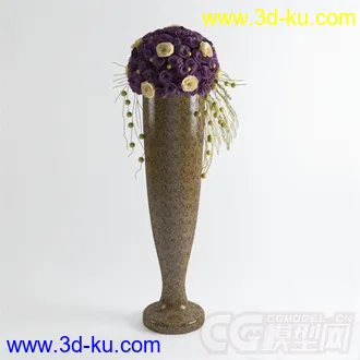 一盆花 装饰摆设模型的图片