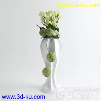 一盆花 装饰摆设模型的图片
