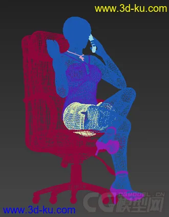 一个办公室美女模型的图片