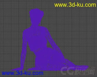 一个坐着的美女模型的图片