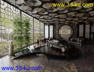 3D打印模型一个中式4S店的图片