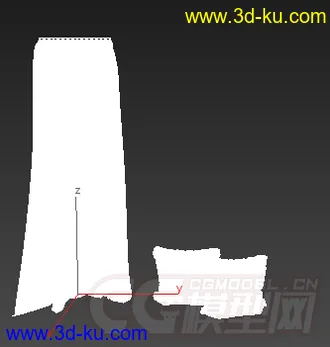 窗帘加抱枕模型的图片