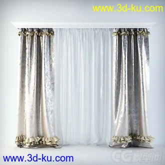 一款大气的窗帘模型的图片