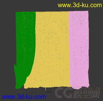 简约双层窗帘模型的图片