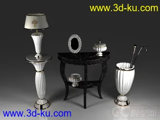 落地灯 花瓶 装饰摆设模型的图片