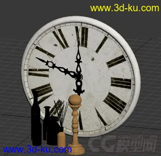 欧式 一个钟 装饰摆设模型的图片
