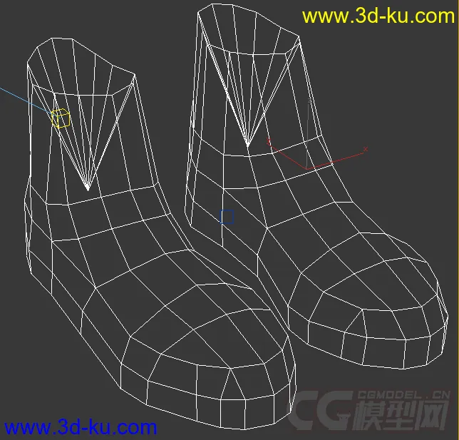 一双高邦黑色布鞋模型的图片2