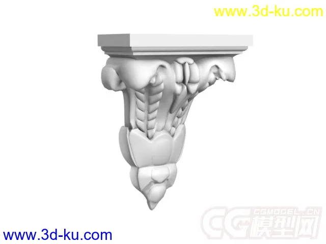西方墙角或柱子的浮雕部件模型下载的图片1