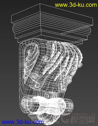 西方墙角或柱子的浮雕部件模型下载的图片