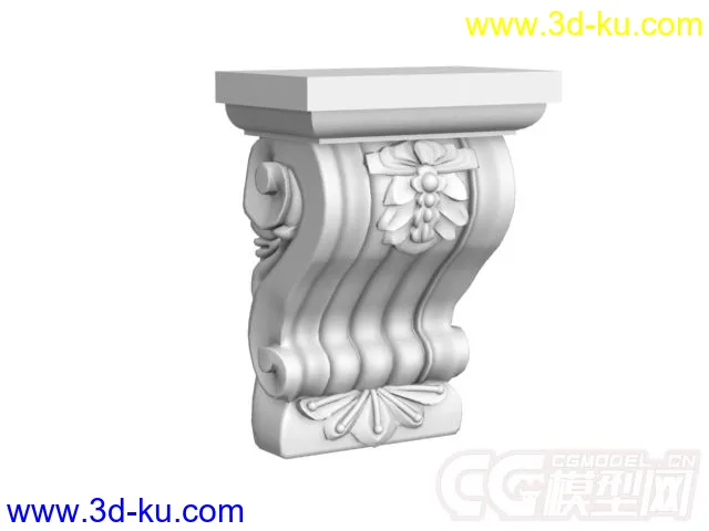 西方墙角或柱子的浮雕部件模型下载的图片1