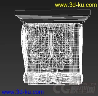 西方墙角或柱子的浮雕部件模型下载的图片