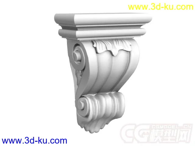 西方墙角或柱子的浮雕部件模型下载的图片1