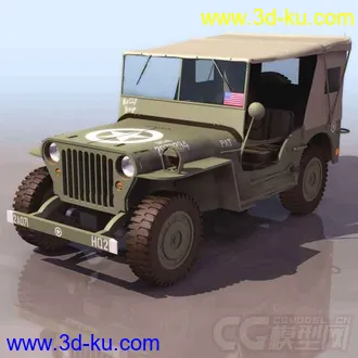 3D打印模型二战美军吉普车的图片