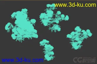 四株花草模型的图片