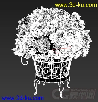 一捧黄色的玫瑰模型的图片
