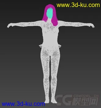 3D打印模型按摩SPA的女人带骨骼绑定，可做动作的图片